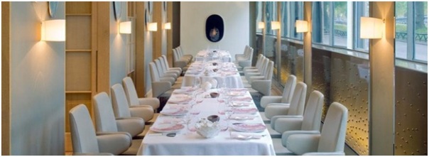 The dining room at Alain Ducasse at The Dorchester, London