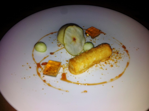 Apple dessert at The Wig and Pen restaurant in Sheffield