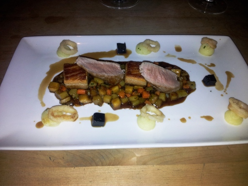 Pork dish at The Wig and Pen restaurant in Sheffield