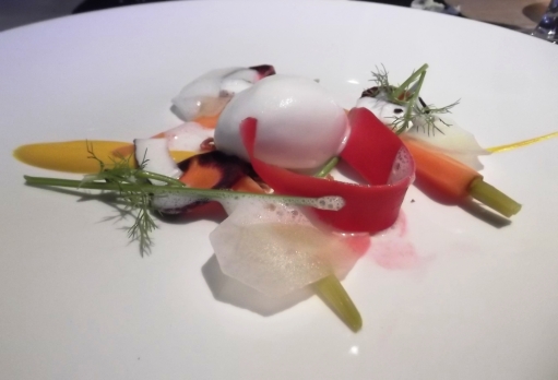 Carrot, pickled, compressed, coconut at The Wig and Pen, Sheffield